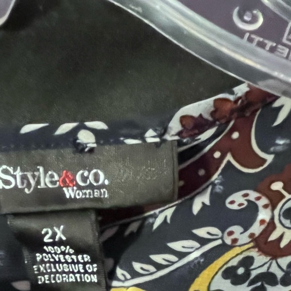 PM120723 Women’s Plus Size Flowing Blouse - Picture 6 of 6